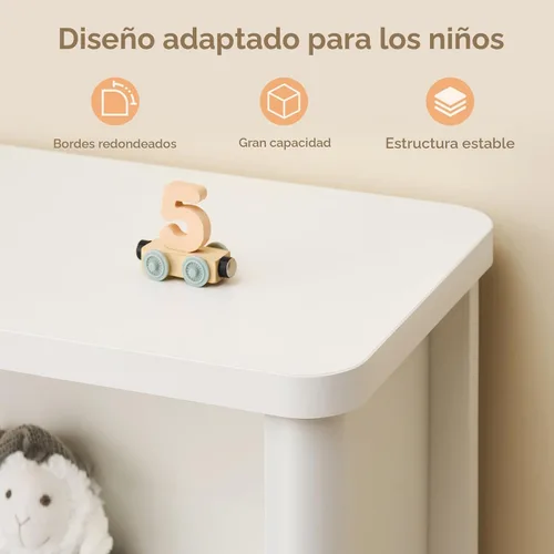Miniatura 6 de ONBRILL Estante Organizador de Almacenamiento de 6 Cubos, Estantería y Organizador de Almacenamiento de Juguetes para Habitaciones de Niños, Estante