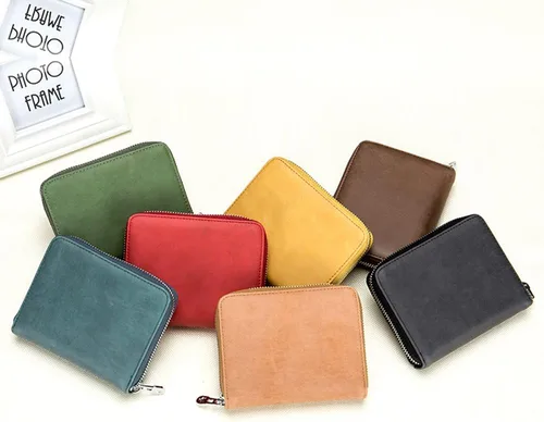 Miniatura 35 de boshiho Cartera con bloqueo RFID de 24 ranuras para tarjetas de crédito, de piel auténtica, organizador de múltiples tarjetas, con cremallera