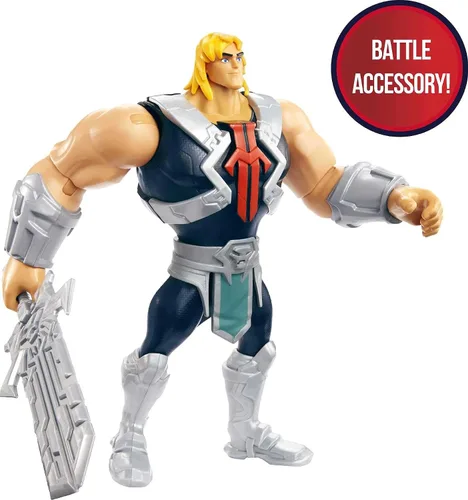 Miniatura 3 de He-Man and the Masters of the Universe - Figura grande de He-Man con accesorio inspirado en la serie animada MOTU Netflix, juguete coleccionable