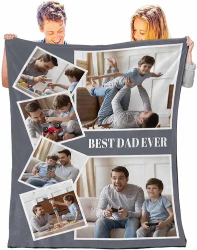 Miniatura 7 de D-Story Manta de hijo, divertidas mantas personalizadas con fotos, regalo para papá, manta de disfraz, regalo para hija, regalos personalizados