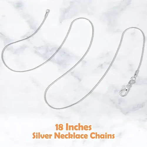 Miniatura 4 de Cadenas de Collar Paxcoo de 30 Piezas - Cadenas de Serpiente Chapadas en Plata para Hacer Joyería, 1.2 mm (22 Pulgadas)