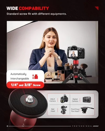 Miniatura 3 de IFOOTAGE - Pequeño trípode profesional, mini trípode para fotografía, trípode de mesa de escritorio para fotografía, compatible con cámaras DSLR