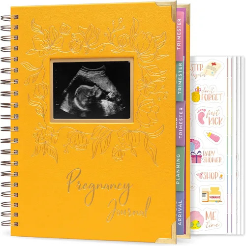 Miniatura 13 de Clever Fox Diario de embarazo y libro de recuerdos – Agenda de embarazo y cuaderno para futuras mamás – Recuerdo del bebé, regalo para madres