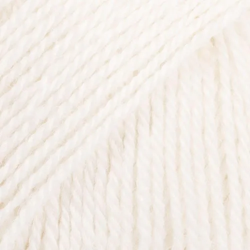 DROPS Flora 22 UNI White Fog Fingering Alpaca y Lana Hilo para tejer y ganchillo 22 Uni Niebla Blanca