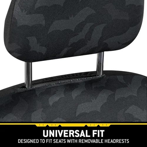 Miniatura 4 de BDK Warner Bros DC Comics Batman - Fundas de asiento delantero y almohadillas para cinturón de seguridad, ajuste universal para camiones, SUV