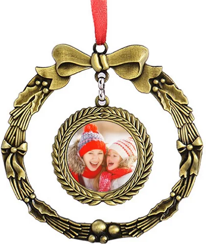 Miniatura 13 de Adornos personalizados de Navidad con foto/nombre, adornos personalizados de Navidad 2024, impresión de doble cara para árbol de Navidad, hogar