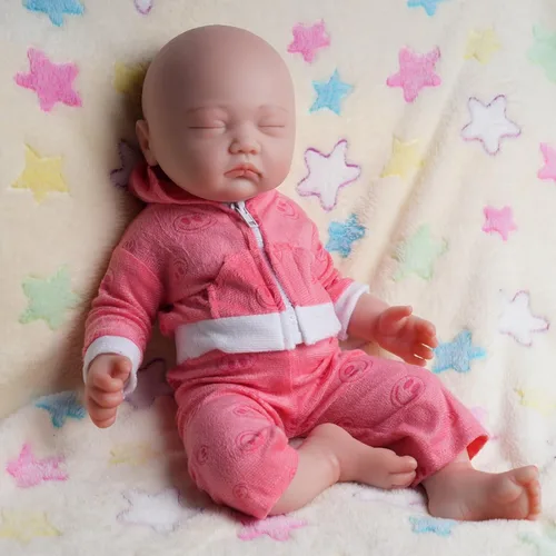 Miniatura 3 de Muñecas de bebé Reborn de 17.55" no son muñecas de vinilo, muñeca de recién nacido realista de silicona suave muñecas de bebé recién nacidas