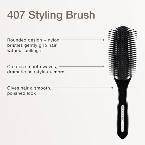 Miniatura 2 de Paul Mitchell Pro Tools 407 Styling Brush, Nylon Bristle Brush Creates a Variety of Hairstyles, For All Hair Types