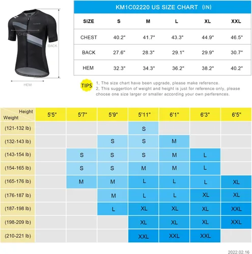 Miniatura 6 de Santic Camiseta de ciclismo para hombre, manga corta, camiseta de ciclismo de carretera, con cremallera completa, UPF 50+, MTB con bolsillos