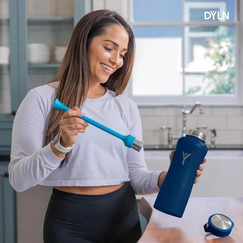 Miniatura 9 de DYLN - Botella de agua de hidrógeno Crea agua alcalina hidratante rica en hidrógeno hasta 9 pH Botella de agua de acero inoxidable aislada al