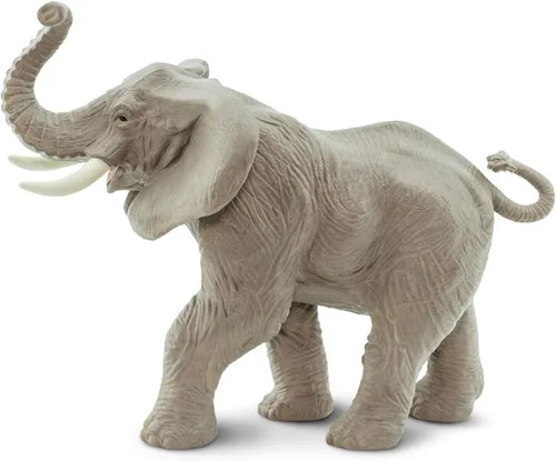 Miniatura 4 de Safari Ltd. Figura de elefante africano, figura detallada de plástico de 6.25 pulgadas, juguete educativo para niños, niñas y niños a partir de 3