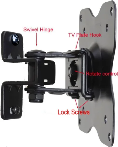 Miniatura 2 de VideoSecu ML411B Soporte de pared para TV LCD LED de 19 a 42 pulgadas (máx. 44 libras, VESA 100/75) negro 1FF