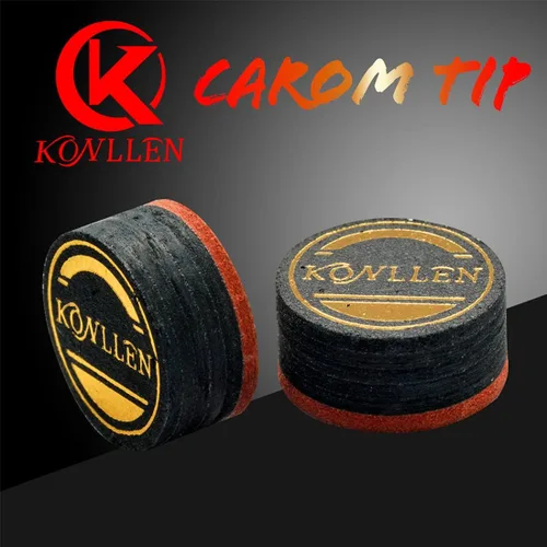 Miniatura 9 de KONLLEN Billar de billar de billar de 0.551 in, 8 capas de piel para taco profesional, accesorios de billar duraderos Carom Tip-H-5pcs-6 Capas
