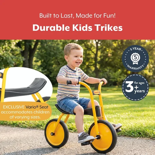 Miniatura 4 de MYRIDER Triciclo para niños pequeños, triciclo para niños de preescolar, guardería, triciclos para niños de juegos, neumáticos de goma, Bicicleta