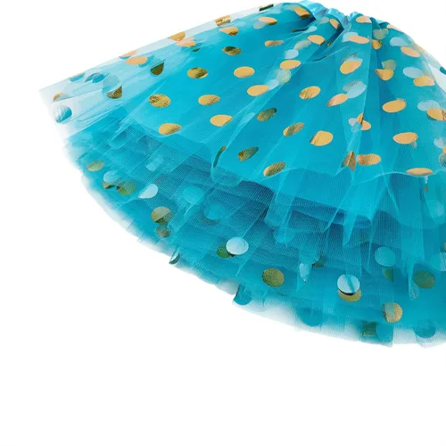 Miniatura 47 de Century Star Tutú de 4 capas para niñas pequeñas, faldas de ballet de tul para baile de princesa, esponjoso, para fiestas de cumpleaños de 2 a 8 años