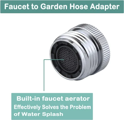 Miniatura 4 de Adaptador de grifo con aireador, adaptador de grifo de fregadero a manguera de jardín, adaptador de grifo a manguera de jardín para cocina y baño