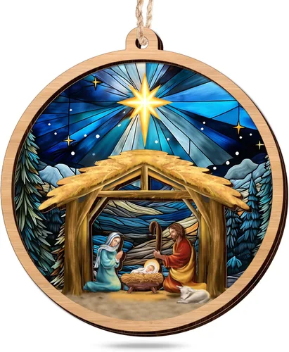 Miniatura 14 de Regalos de Navidad para Vecinos para Mujeres - Adornos de Navidad de Cerámica 2025 para Decoraciones de Árbol - Hola Vecino, Regalos de Amistad