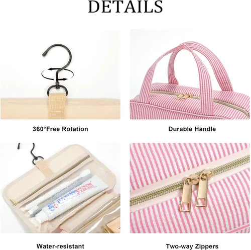 Miniatura 4 de YOOLIFE Regalos de cumpleaños para mujeres adolescentes, neceser colgante con inicial para mujeres, adolescentes y niñas, bolsa de aseo de viaje