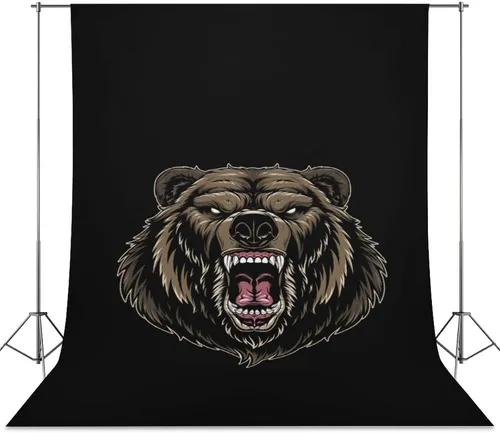 Fondo de fotografía de oso pardo, accesorios para sesión de fotos, telón de fondo de pared para decoración de fiesta de estudio, 56 x 98 pulgadas