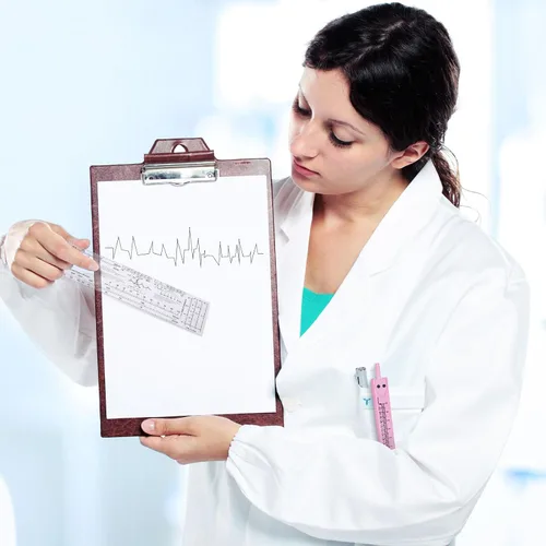 Miniatura 5 de Tondiamo Paquete de 2 calibradores de electrocardiógrafos de electrocardiógrafos, herramienta de medición para médicos, enfermeras, estudiantes