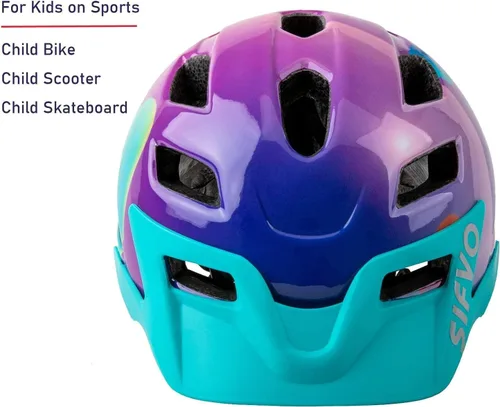 Miniatura 4 de SIFVO - Casco de bicicleta para niños y niñas, casco de bicicleta con visera genial para niños de 5 a 14 años, casco de bicicleta para niños, casco
