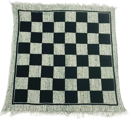 Miniatura 3 de YH Poker Juego de damas gigantes 3 en 1 y juego de Tic Tac Toe con alfombra reversible, juego de mesa para interiores y exteriores para la familia