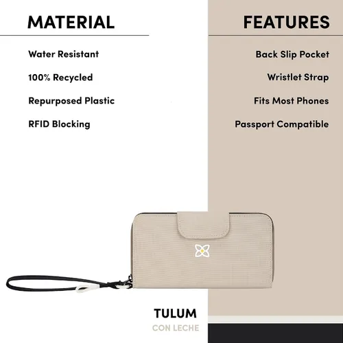 Miniatura 58 de Sherpani Tulum, cartera grande de nailon con cremallera alrededor, cartera con tarjetero organizador para mujer