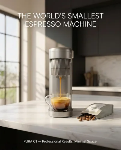 Miniatura 2 de C1 Pro - Mini máquina de café espresso compacta con cápsulas NS y café molido, cafetera espresso portátil recargable, pequeña máquina eléctrica