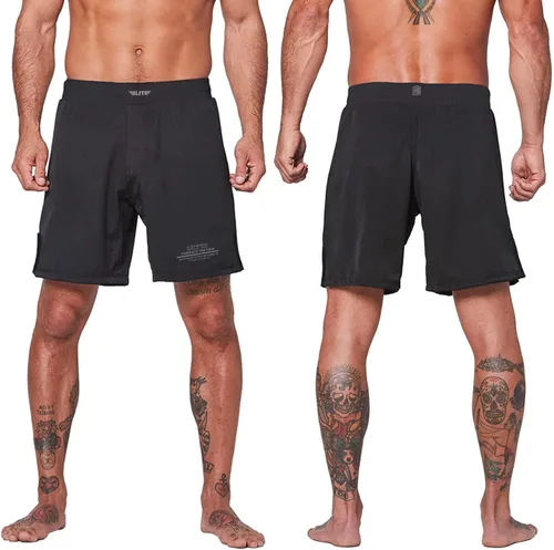 Miniatura 13 de Elite Sports - Shorts de combate para hombre, color negro, para combates MMA, BJJ, Jiu Jitsu
