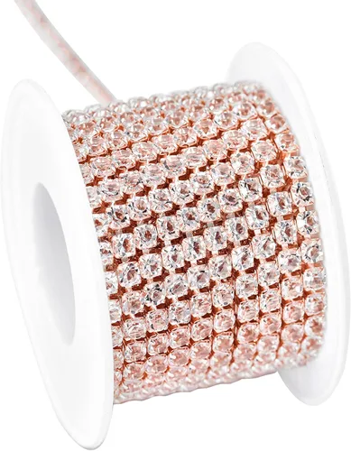 Miniatura 2 de KAOYOO 10 yardas de diamantes de imitación de circón de 0.079 pulgadas para manualidades de costura, decoración de bricolaje
