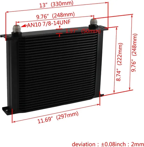 Miniatura 6 de Transmisión universal del motor de aluminio AN10 30 hileras kit de enfriador de aceite con soporte + manguera adaptadora+kit de ventilador de 7