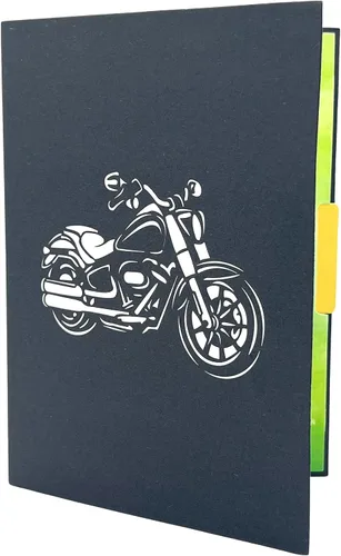 Miniatura 3 de 3D Pop Up Tarjeta de Felicitación Vehículos Tema (Motorcycle)