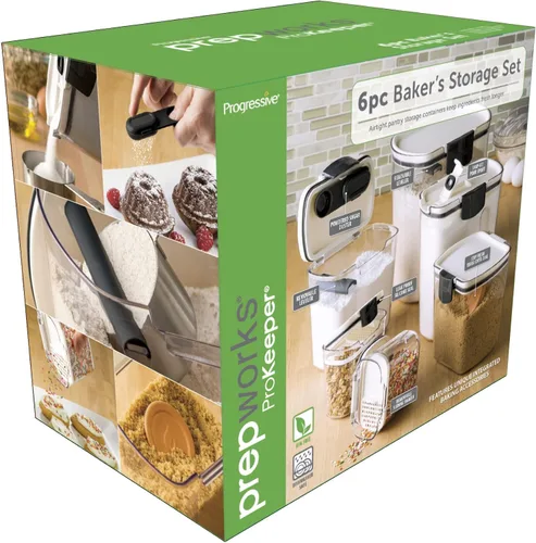 Miniatura 3 de Progressive ProKeeper Baker's - Juego de recipientes herméticos de almacenamiento de cocina para harina, azúcar y más, mantiene los ingredientes