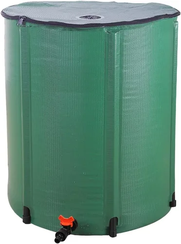 Miniatura 9 de Depósito de agua plegable de 50 galones, tanque de almacenamiento de agua portátil, sistema de recolección de agua de lluvia, contenedor de captador