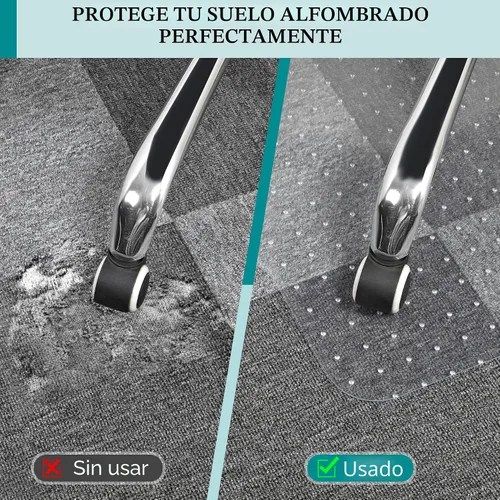Miniatura 2 de Tapete para silla de oficina, tapete transparente para silla de escritorio de computadora para suelos de moqueta bajos, protector de alfombra grueso