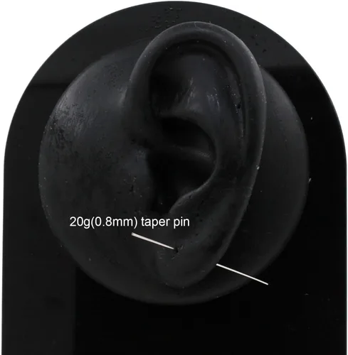 Miniatura 5 de NewkeepsR 20G18G16G14G12G10G8G6G4G2G0G00G 316L Pin de inserción de acero para orejanarizombligopezónlabio y ceja, herramienta auxiliar