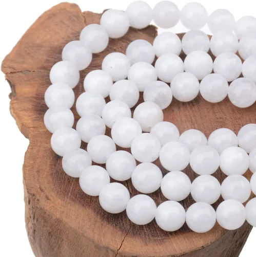 Miniatura 6 de Cuentas sueltas de 0.315 pulgadas/8mm de piedra natural redonda para hacer joyas con cordón elástico Sodalita azul