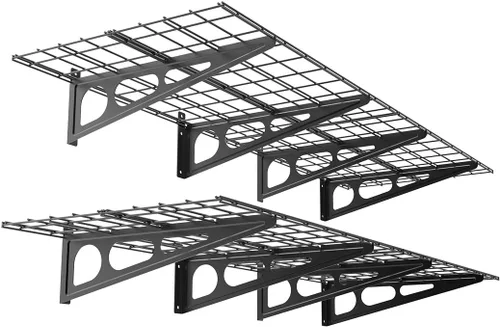 Miniatura 17 de FLEXIMOUNTS - Repisas de pared para garaje, 2 unidades Negro