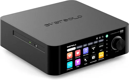 Eversolo Play | Reproductor de música con DAC y amplificador 60W×2ch(8Ω) / 110W×2ch(4Ω) | Pantalla táctil LCD de 5.5", corrección de sala y sistema
