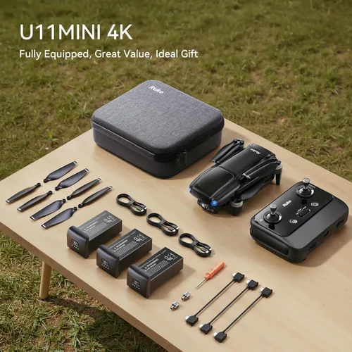 Miniatura 5 de Ruko U11MINI 4K, drones con cámara para adultos, video 4K, foto 8K, menos de 8.78 oz, cardán de 3 ejes, transmisión FPV de 20000 pies
