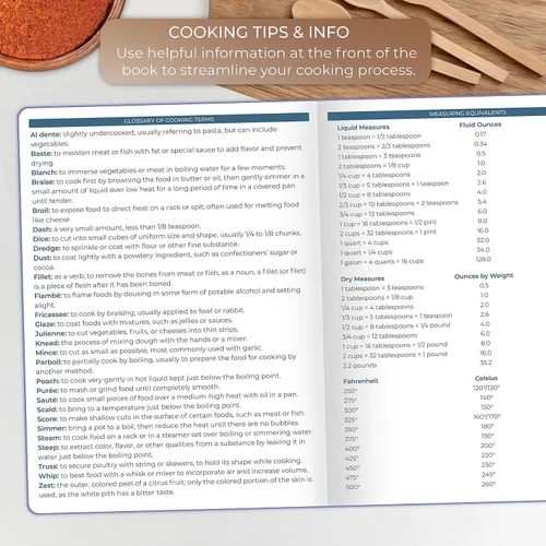 Miniatura 6 de Clever Fox Libro de recetas – Haz tu propio libro de cocina familiar – Organizador de cuaderno de recetas en blanco – Diario de cocina vacío