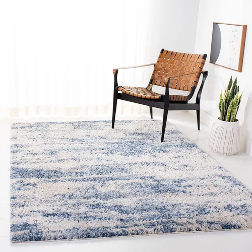 Miniatura 10 de SAFAVIEH Berber Shag Collection - Alfombra de pasillo, 2 x 12 pies, verde y beige, no desprende pelusa y fácil de limpiar, ideal para pasillo