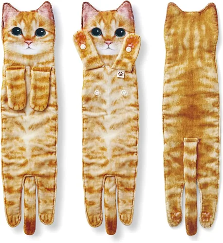 Miniatura 2 de Divertidas toallas de mano – Lindas toallas colgantes y toallas de cara para decoración de gatos, súper absorbentes, suaves, inauguración