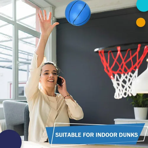 Miniatura 6 de Dilabnba Juego de Mini Baloncesto de 6 Pulgadas para Niños (Desinflado/Bomba Incluida) Mini Aro de Baloncesto para Puerta para Niños, Adolescentes
