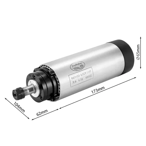 Miniatura 5 de Kits de motor de husillo CNC, 110 V 800 W 0.8KW husillo refrigerado por aire CNC husillo +110 V 0.75 KW VFD+Φ65mm montaje de abrazadera+juego