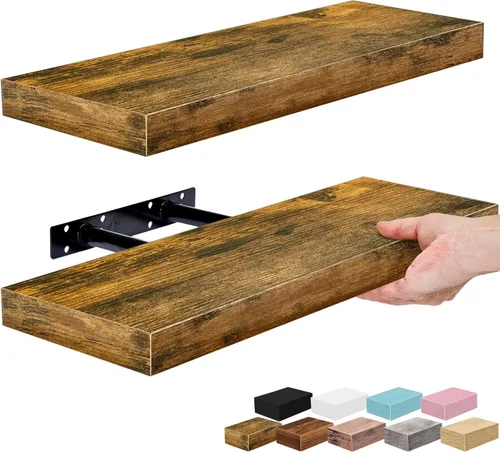 Miniatura 21 de Sorbus Estantes flotantes para pared, estante flotante de 16 pulgadas para cocina, dormitorio, sala de estar, baño, hogar y decoración de pared