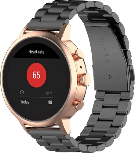 Miniatura 6 de FitTurn Correas compatibles con MAXTOP/GRV - Correa de reloj de acero inoxidable de metal de repuesto clásico duradero con hebilla de metal