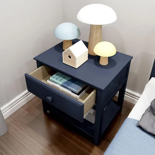 Miniatura 7 de Max & Lily Mesita de noche con cajón y estante, azul