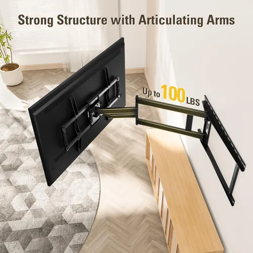 Miniatura 2 de Mounting Dream Soporte de pared para TV de brazo largo para TV de 37 a 75 pulgadas, soporte de pared de TV de esquina con extensión de 32 pulgadas
