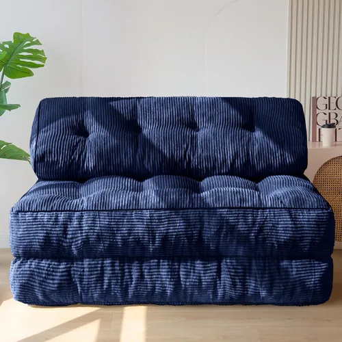 Miniatura 9 de MAXYOYO Sofá cama plegable, silla convertible con almohada, sofá plegable con soporte para la espalda, silla plegable portátil para cama, cómodo